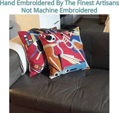 Kandinsky Modern Couch Pillow Cover Red Flow | Abstract, Contemporary, Outdoor Pillows | Mid