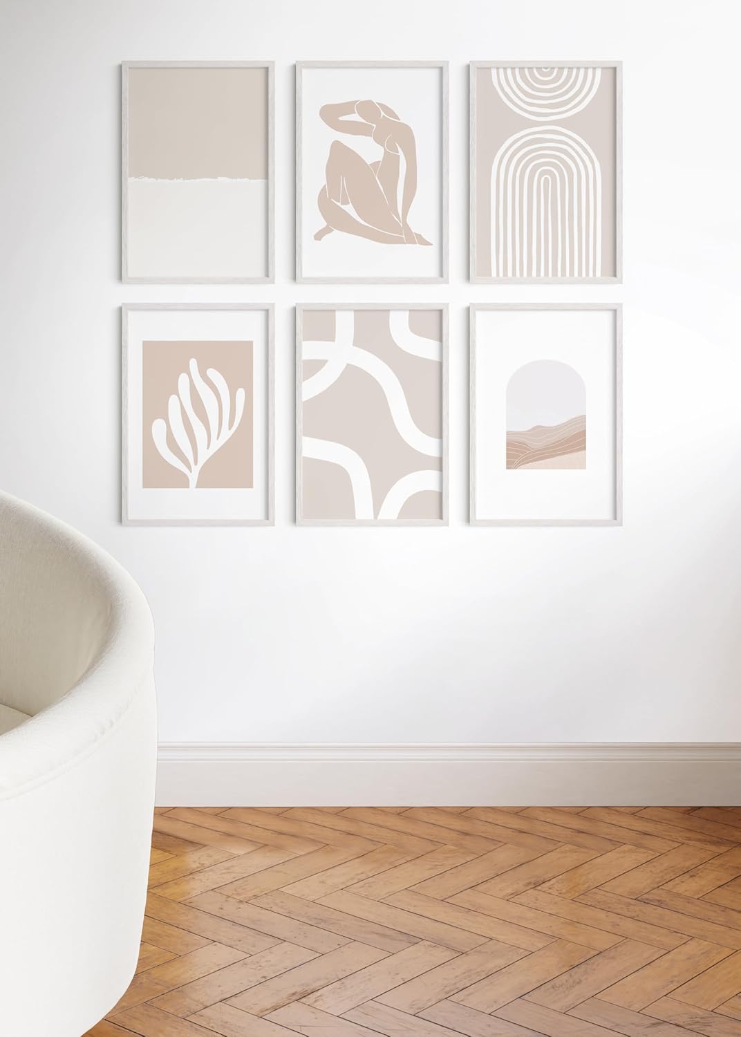 Haus and Hues 16x24 White Oak Wood Picture Frames Set of 25 - Premium Bulk Picture Frames 16x24