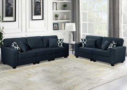 L Lengend Vansen Modular Sectional Sofa U Shaped Couch with Ottoman Modern Reversible Corner