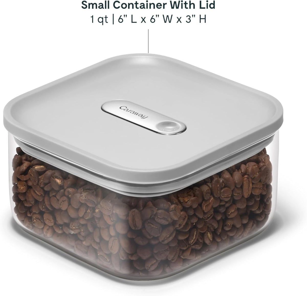 Caraway 1qt Glass Airtight Food Storage Container with Lid – Non-Toxic, BPA-Free Kitchen Storage