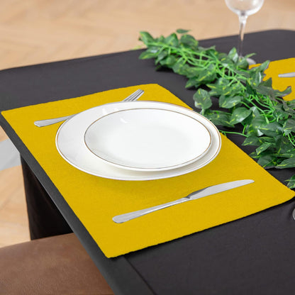 Cloth Placemats Set of 8, Linen Type Fabric Placemats Machine Washable Heat Resistant Placemats