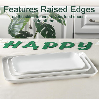 DELLING Serving Platter, 18/16/14inch Large Serving Tray, Serving Platters for Snacks, Fruit