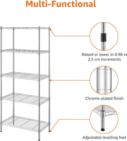 Amazon Basics 5-Shelf Adjustable, Storage Shelving Unit, (200 Pound Loading Capacity per Shelf)