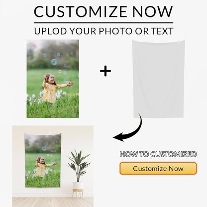 Custom Tapestry For Wall Bedroom Custom Backdrop Personalized Image Text Photo Customized Funny