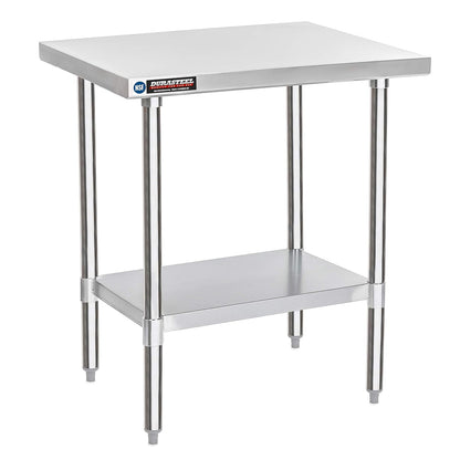 DuraSteel 30x24 Small Stainless Kitchen Island - NSF Outdoor Grill Work Station with Under Shelf