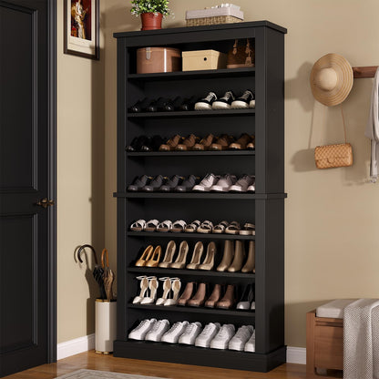 knoworld Freestanding Shoe Cabinet, Holds 40-45 Pairs, 71 Inch Tall 9-Tier Shoe Rack with