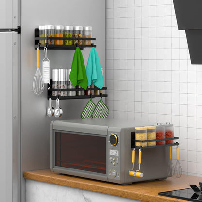 Magnetic Spice Rack for Refrigerator,Magnetic Shelf Fridge Organizer for Kitchen, Spice Rack Space