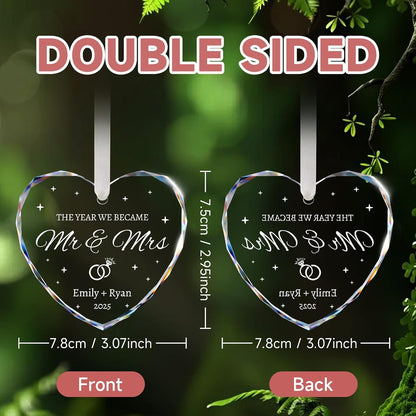 Wedding Gifts for Couples 2025 - Mr and Mrs Ornament 2025 - Bridal Shower Gifts, Just Married Gift