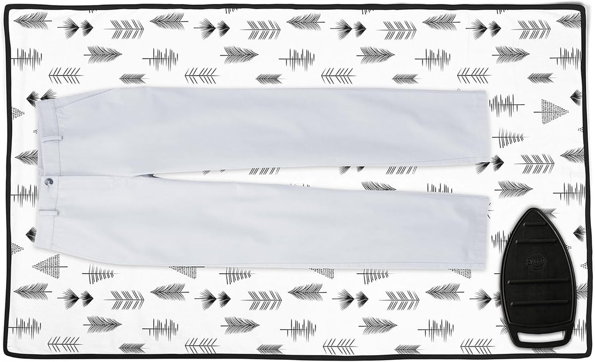 Encasa XO Ironing Mat/Pad (Large 48"x28") with 3mm Padding & Silicone Iron Rest for Steam Pressing