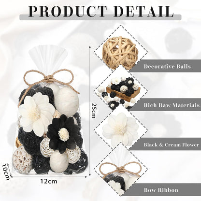 Riceshoot 2 Pack Decorative Balls Potpourri Bowl Filler Decor Natural Vase Bowl Filler Assorted