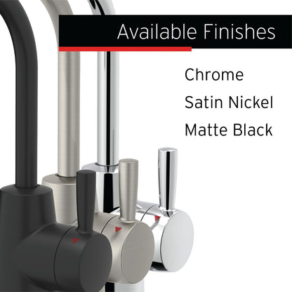 InSinkErator Stainless Steel Tank, H250MBLK-SS HOT250 System, Single-Handle Matte Black Faucet with