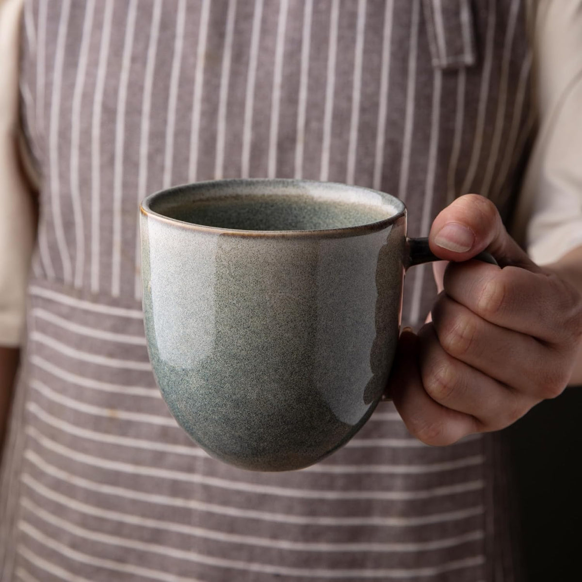 AmorArc 12oz Coffee Mugs, Ceramic Coffee Mugs set of 6 for Man, Woman, Dad, Mom, Modern Coffee Cups