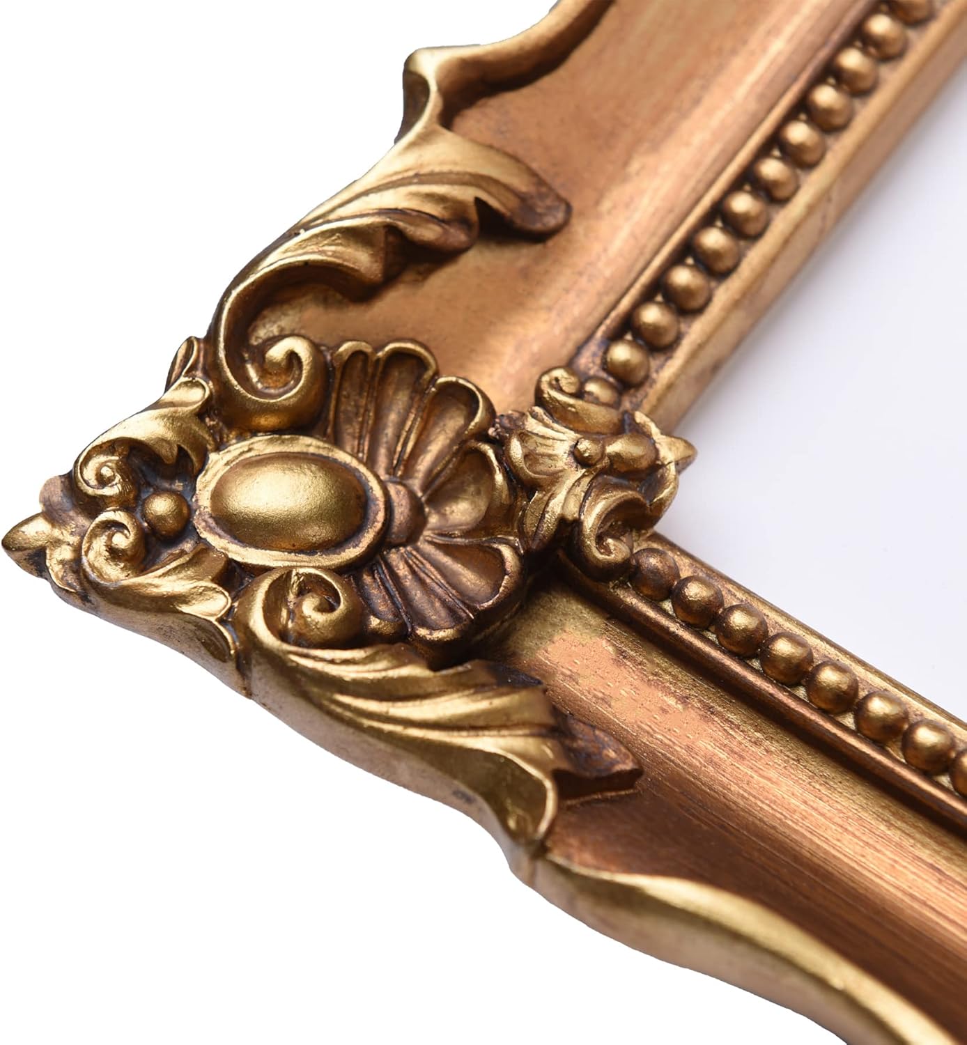 Vintage 8x10 Picture Frame with Embossed Flower, Ornate Gold Frame for 8x10 or 5x7 Photos with