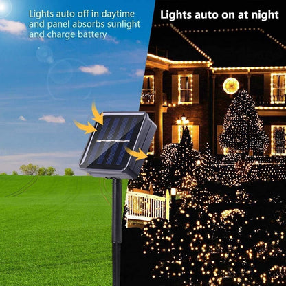 Joomer Solar Christmas Lights Outdoor, 4 Pack Total 156FT 400LED 8 Lighting Modes Solar String