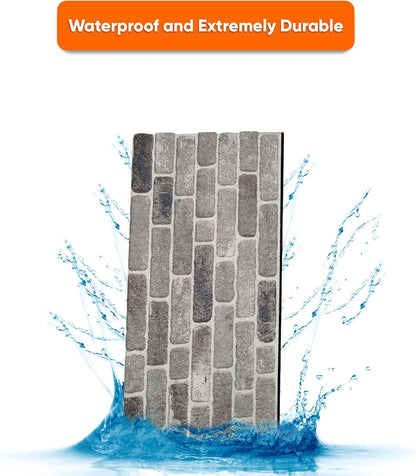 IZODEKOR 3D Wall Panels Brick Effect - Cladding, Stone Look, Styrofoam Facing for Living Room