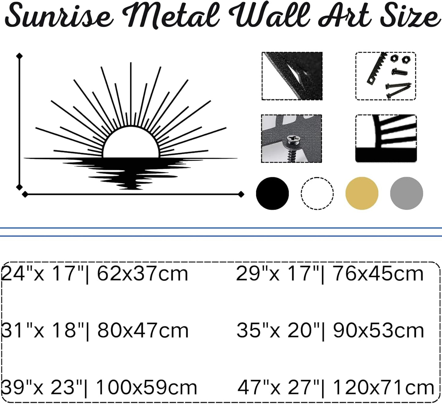 Sunrise Metal Wall Art, Metal Sun Wall Decor, Metal Sun Outdoor Decor, Large Metal Sun Wall Art