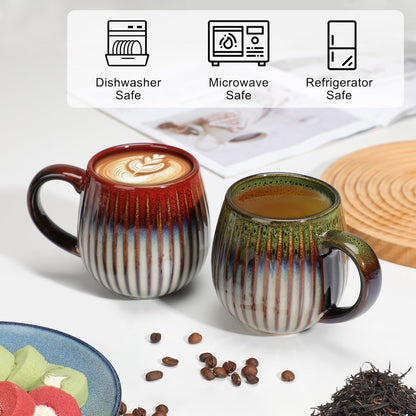 CosyCorner Ceramic Coffee Mugs Set, 17 oz Large Coffee Cups for Home and Office, Ceramic Cup for
