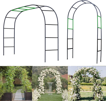 Metal Pergola Arbor Garden Arch - 4.6 * 7.8 or 6.4 * 7.5Ft, Assemble Freely 2 Sizes for Various