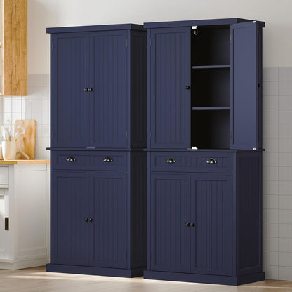 ARTPOWER 72" Tall Kitchen Pantry Storage Cabinet with Drawer and Adjustable Shelves, Pantry Cabinet