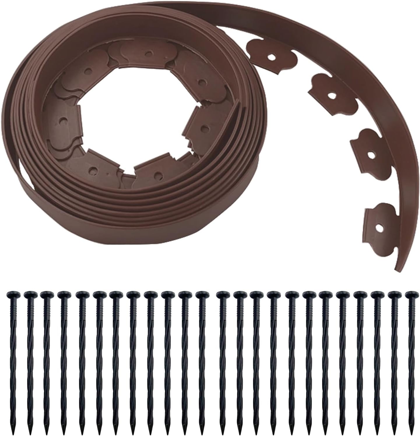 Landscape Edging 33FT, 2in Tall Garden Edging with 30pcs Anchoring Spikes Flexible Edging for