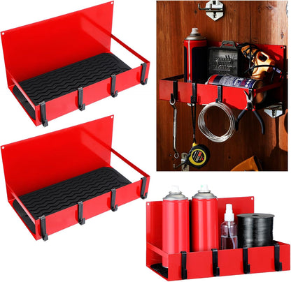 3 Pack Magnetic Garage Organizer Spice Rack for Refrigerator - 20 lb Capacity Shelf Hanging Heavy