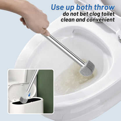 Pumice Stone Toilet Bowl Cleaner Toilet Deep Cleaning,Bathroom Cleaner Brush with Long Handle for