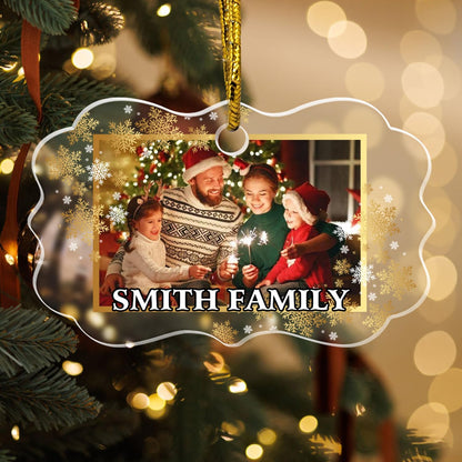 Personalized Family Photo Decor, Crystal Ornaments, Custom Christmas Hanging Ornaments, Decorative