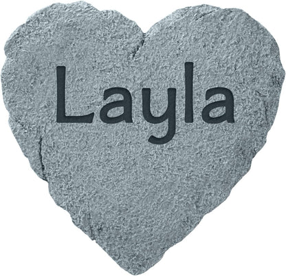 Let's Make Memories Personalized Garden Stone - Resin - Custom Garden Décor - Heart Stepping Stone