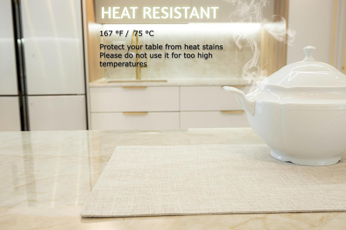 Placemat Set-Washable Place Mats for Parties, Elegant Table Mats for Kitchen Table, Set of 4 Dining