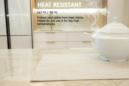 Placemat Set-Washable Place Mats for Parties, Elegant Table Mats for Kitchen Table, Set of 4 Dining
