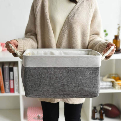 Large Storage Baskets for Shelves, Fabric Baskets for Organizing, Collapsible Storage Bins for