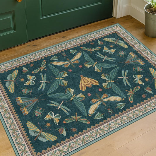 Washable Entry Rugs for Inside House - Non Slip 2x3 Small Rugs for Entryway, Kitchen, Powder Room
