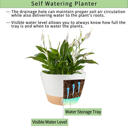 2 Pack 10 Inch Hanging Planters for Indoor Outdoor Plants, Hanging Plant Flower Pot Basket with