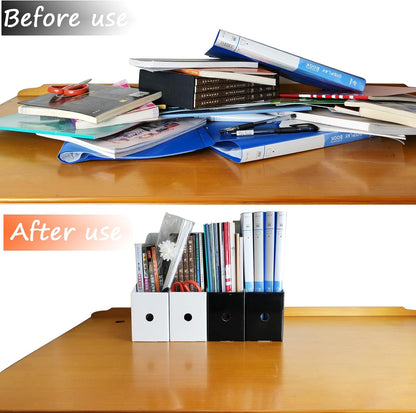 24 Pack Cardboard Magazine Holder, Magazine File Holder for Home, Office, Desk, 10.6'' H×10.2'' L