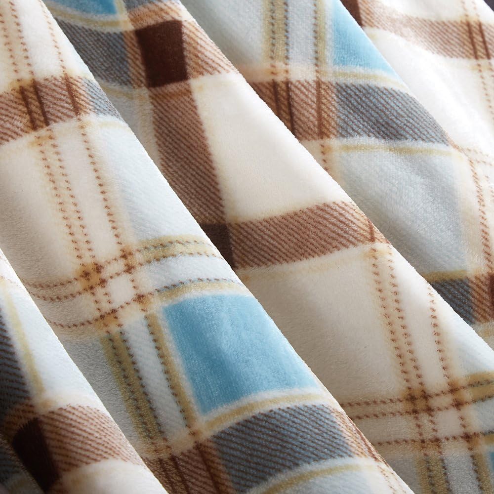 MERRYLIFE Throw Blanket Plaid Sherpa | Ultra-Plush Soft Colorful Oversized | Decorative Couch