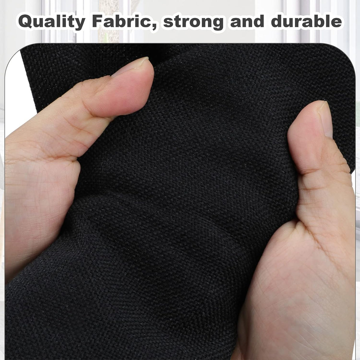 Medium 15" 21 Quart Collapsible Stackable Storage Bins with Lids, 5 Packs Black Foldable Fabric