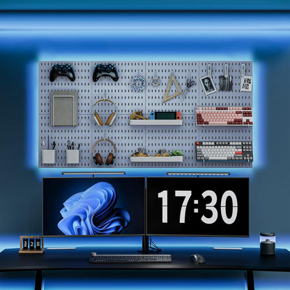 Pegboard Combination Kit, 25.2" x 25.2" Wall Mounted Storage Set with 4 Pegboards & 20 Accessories