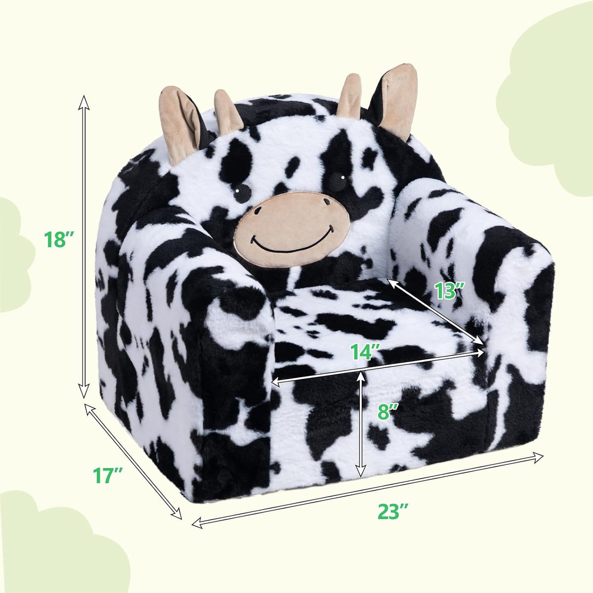 ALIMORDEN Animal Series Kid's Chair, Ultra-Soft Comfy Foam Filled Toddler Sofa Chair, Cute