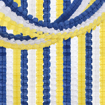 Navy-Blue White-Yellow Party-Decorations Streamers Garland - 12pcs 4-Leaf Clover Paper