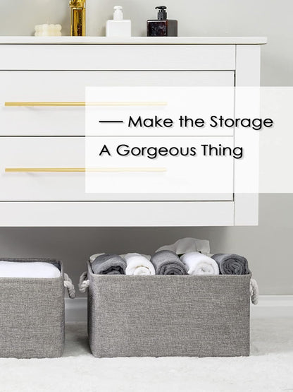 TheWarmHome Large Storage Bins- Storage Baskets for Organizing Shelves, Basket Organizer for Closet