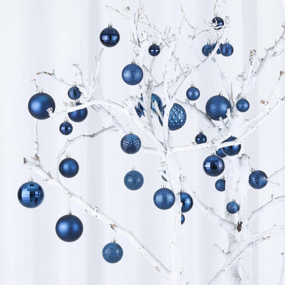 LANGXUN 36pcs Midnight Blue Christmas Tree Decorations Balls, Bolas De Navidad, 2025 Christmas