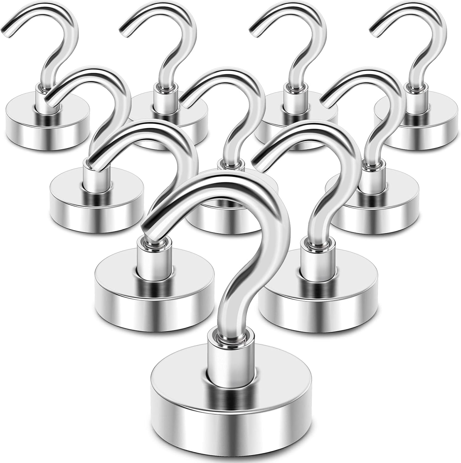 MIKEDE Magnetic Hooks Heavy Duty, 40 Lbs Magnet with Hooks for Cruise Cabins, Strong Magnets