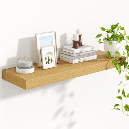Heimlove 36 Inch Floating Shelves for Wall,10 Inch Deep Wood Shelves with Invisible Brackets,Wall