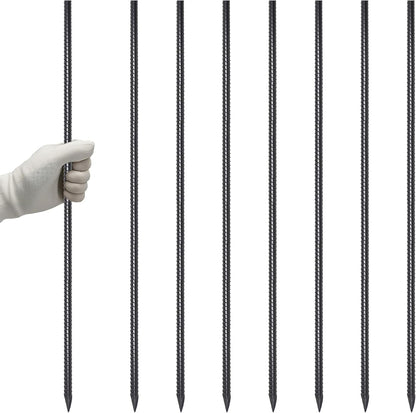 VVOKGO RebarStakes 36 Inch Ground Rebar Stakes (8 pcs), Heavy Duty Hook Ground Anchors, Steel Plant