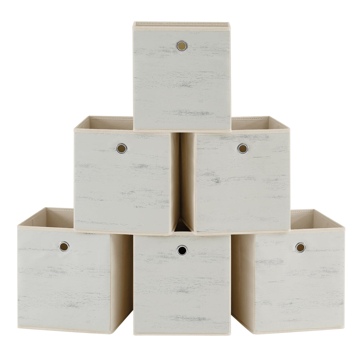 SONGMICS Storage Cubes, Set of 6, 11-Inch Foldable Closet Organizers