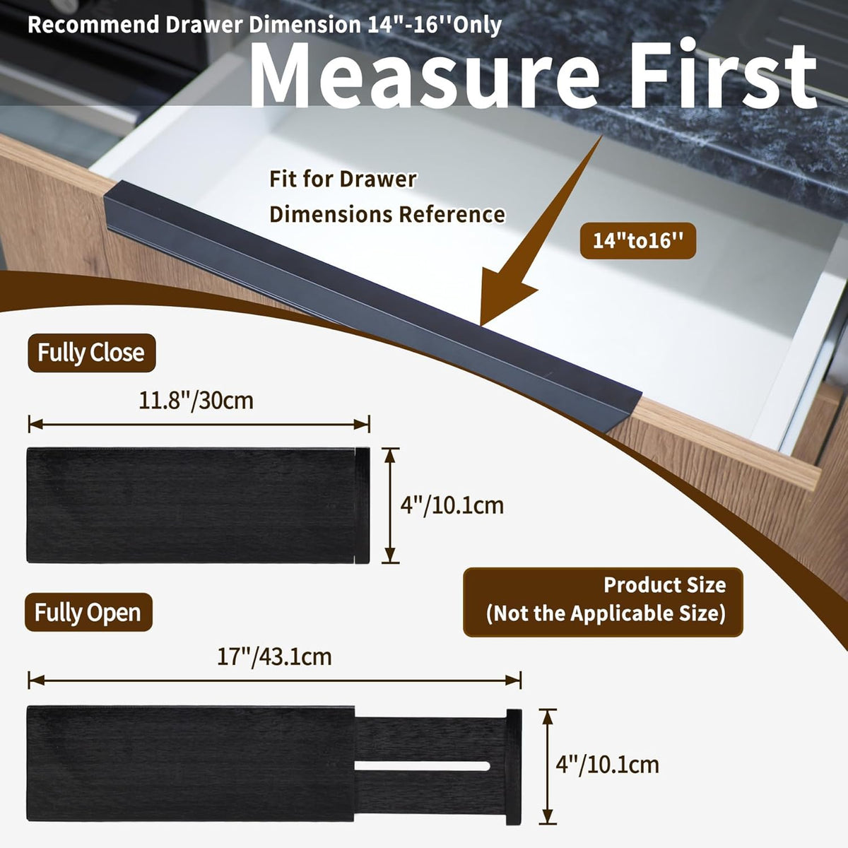 Utoplike Bamboo Dresser Drawer Dividers, 4'' High Adjustable Drawer Organizers for Clothing, Spring