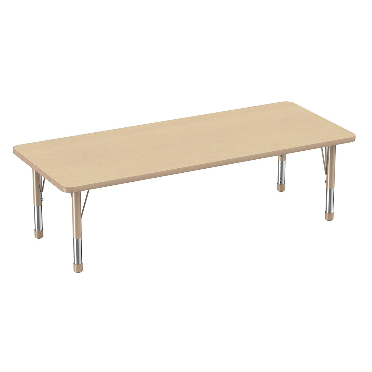 FDP Rectangle Activity School and Classroom Kids Table (30 x 72 inch), Chunky Sand Toddler Leg