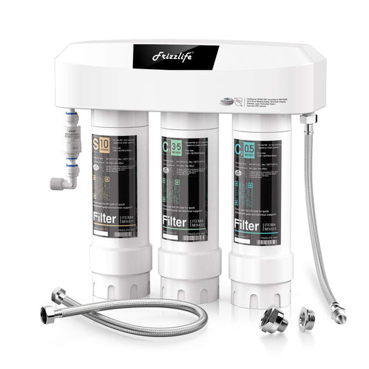 Frizzlife Under Sink Water Filter System SK99-NEW, Direct Connect, NSF/ANSI 53&42 Certified 0.5