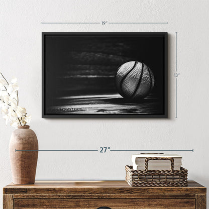ElephantStock Basketball Wall Art - Horizontal Framed Canvas - 1-Piece Hallway Wall Decor