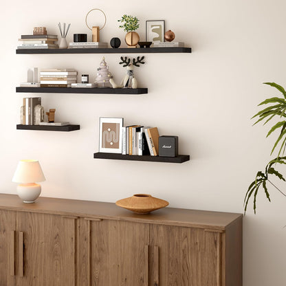 BGMG Wood Floating Shelves 48 inch, Wide Rustic Wooden Wall Shelves for Bathroom Living Room